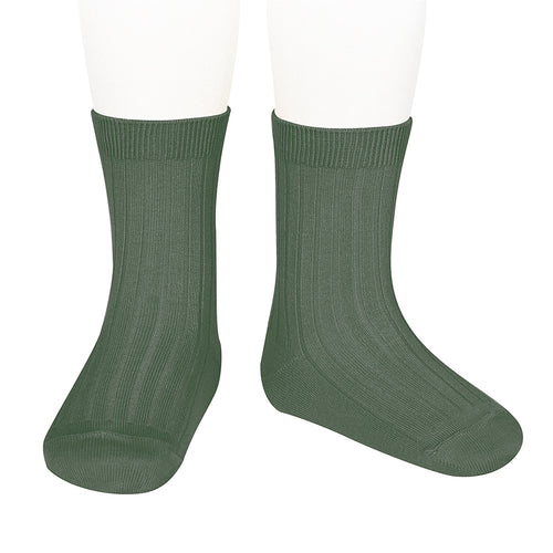 761 Lichen Green - Ribbed Short Socks Condor