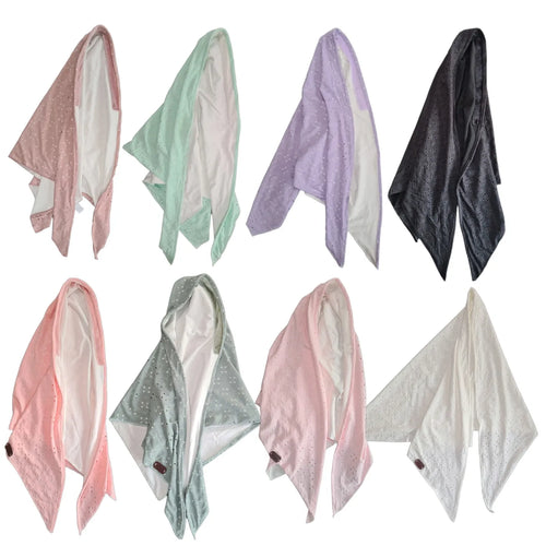 Broderie Anglaise - Triangle Self tie Scarf