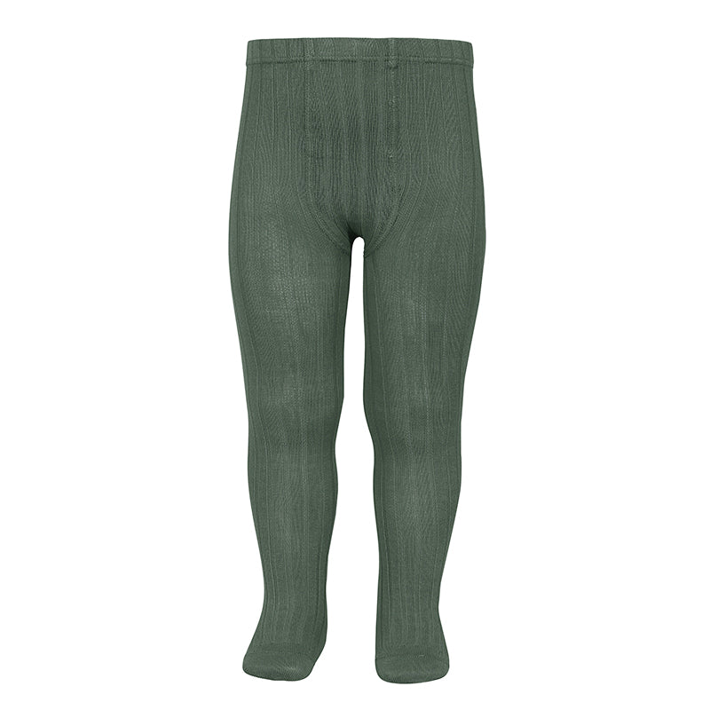 761 Lichen Green  - Ribbed Tights Condor