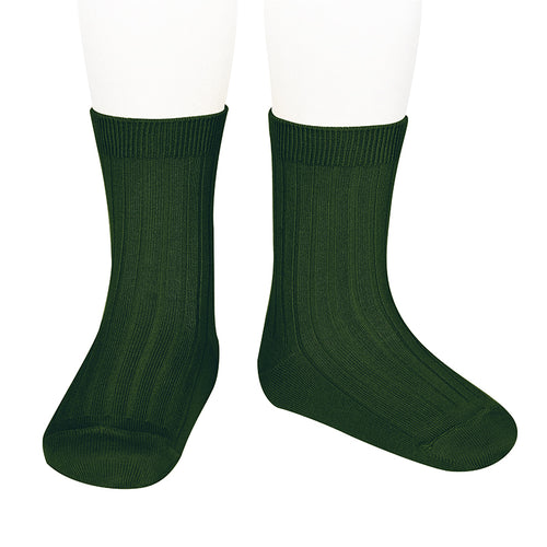 780 Bottle Green - Ribbed Short Socks Condor