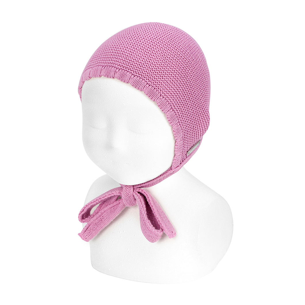 584 Sakura- Garter Stitch Classic Bonnet - Condor