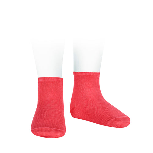 589 Cotton Ankle Socks -  Coral