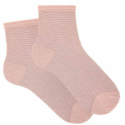 544 Old Rose - Metallic Ceremony Sheer Socks