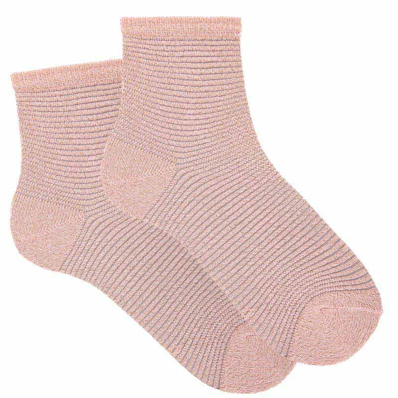 544 Old Rose - Metallic Ceremony Sheer Socks