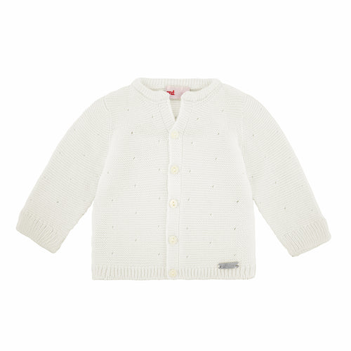 202 Cream (Off White) - Links Stitch Cardigan