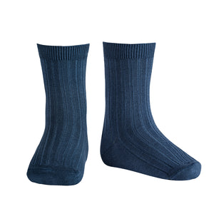 484 Lapis Lazuli - Ribbed Short Socks Condor