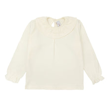 Load image into Gallery viewer, 303 Beige (Cream) -  Blouse with large flounced collar