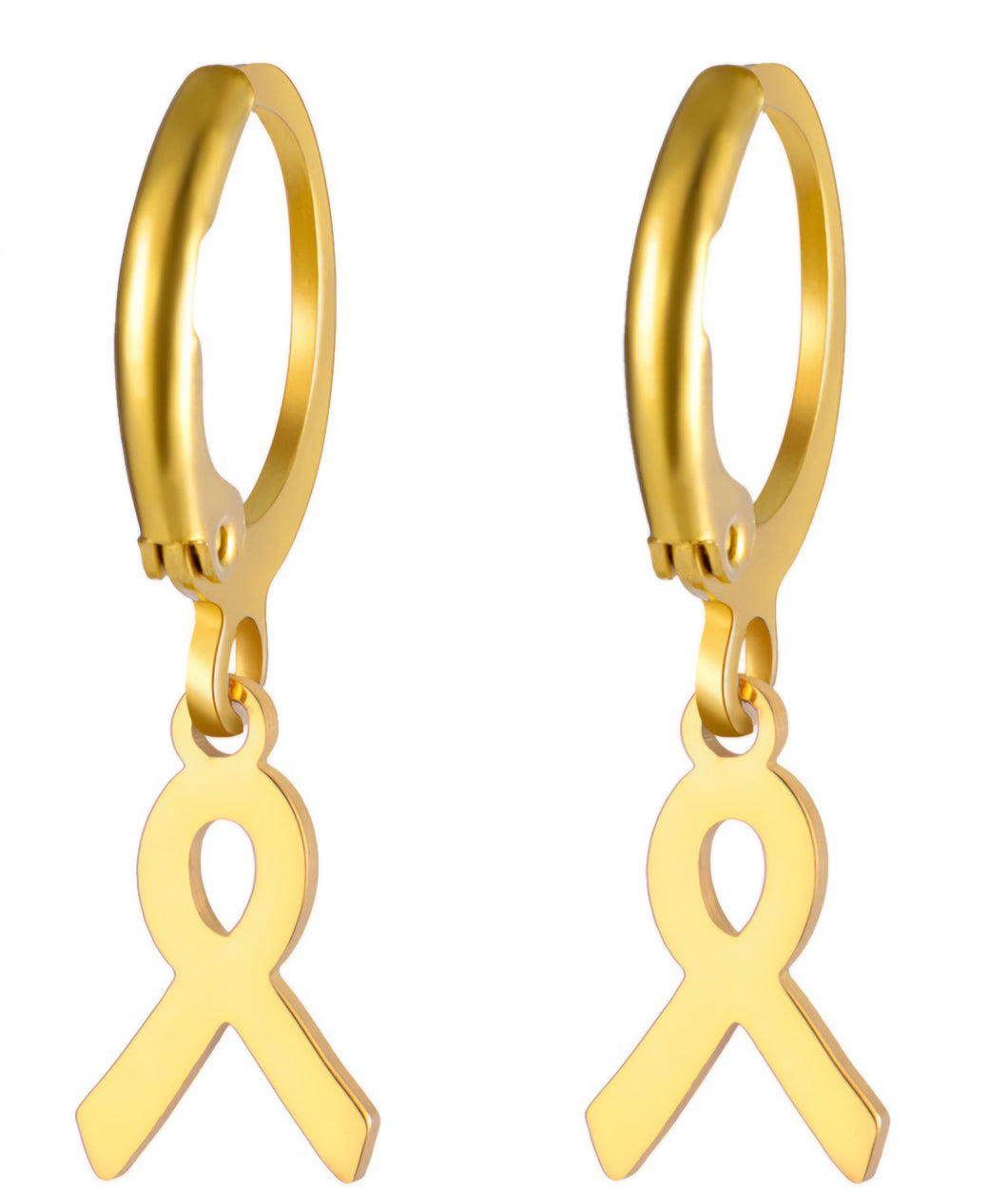 Ribbon drop earrings