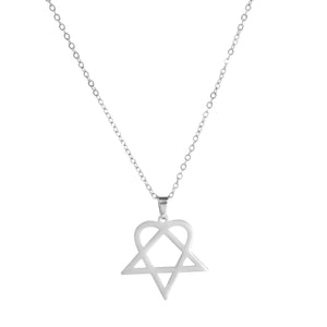 Magan David/Heart Necklace