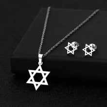 Load image into Gallery viewer, Star of David Necklace Set