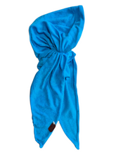 Load image into Gallery viewer, Lake Blue Towelling  - Long-tail Pretied