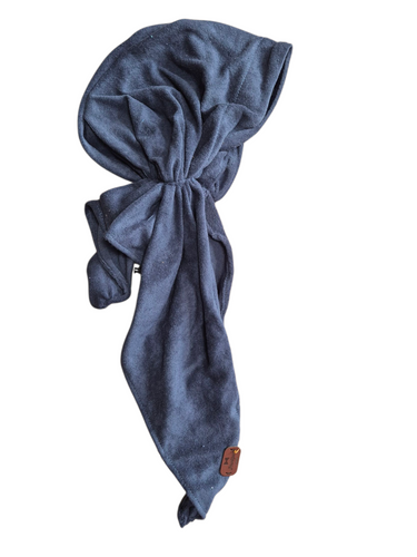 Navy Towelling  - Long-tail Pretied