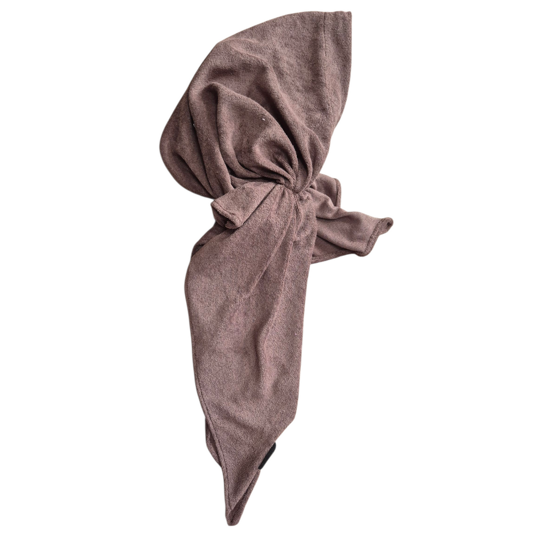 Chocolate Towelling  - Long-tail Pretied