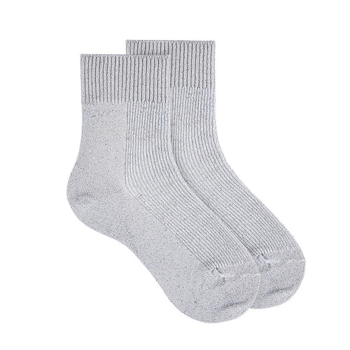 215 Rib Sock Metallic Yarn- Pearly
