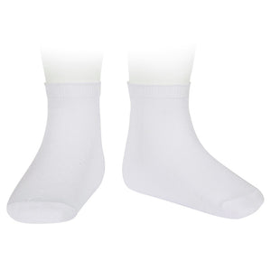 200 White Cotton Short Socks - Plain