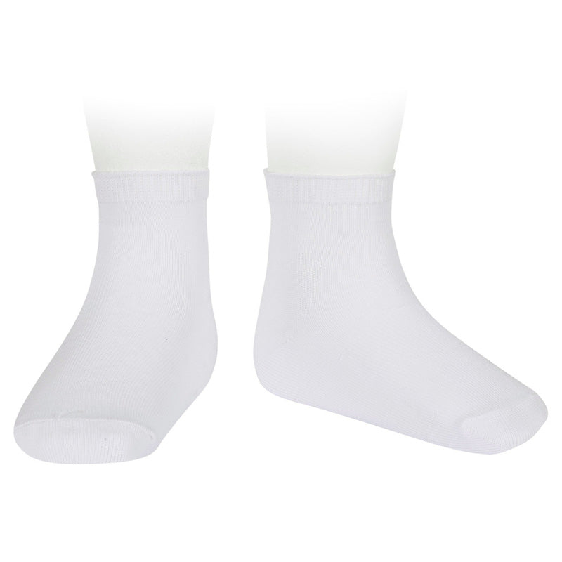 200 White Cotton Short Socks - Plain