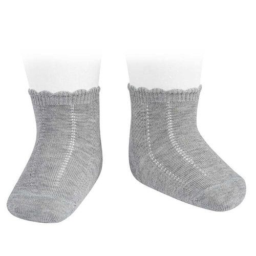 221 Pattern Short Socks - Aluminium