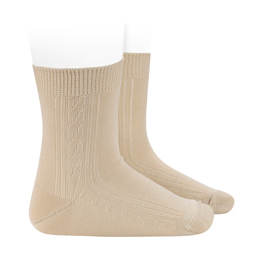304 Linen Ceremony Socks Soft Touch with Side Pattern