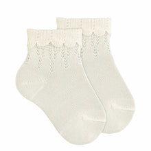 Load image into Gallery viewer, 303  Beige (Cream) - Ceremony sock with Fold Over Cuff