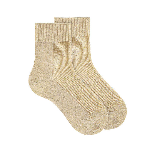 322  Rib Sock Metallic Yarn- Gold