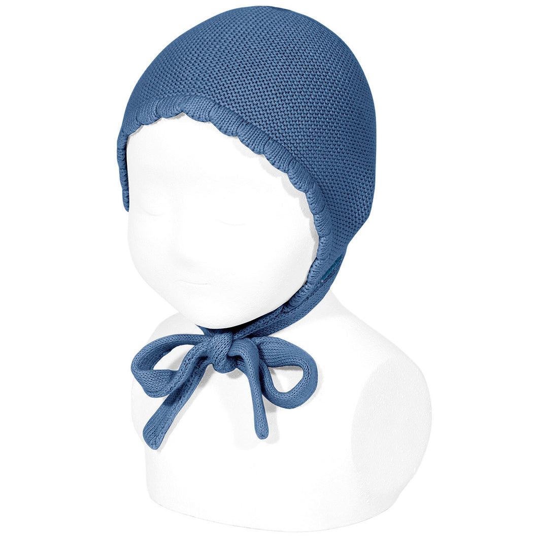 449 French Blue - Garter Stitch Classic Bonnet - Condor