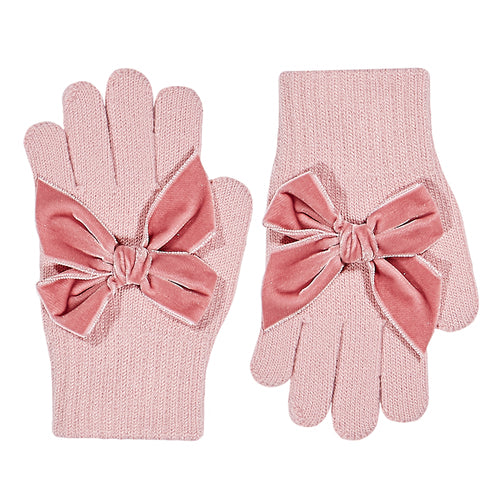 526 Pale Pink - Gloves with Velvet Bow - Condor