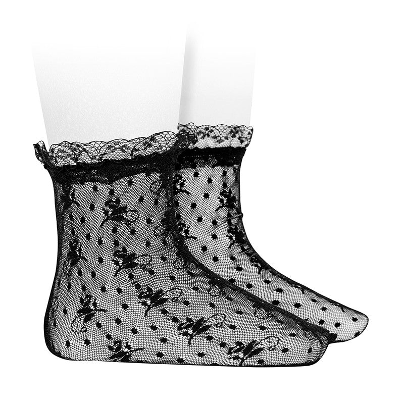 900 Black Ceremony silk lace souquet -