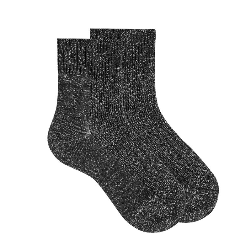 900 Rib Sock Metallic Yarn- Black