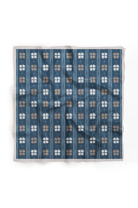 Custom Digital Printed - Turkish Cotton - Denim Look Plaid