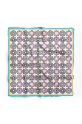 Custom Digital Printed - Turkish Cotton Square Scarf - Kaleidoscope