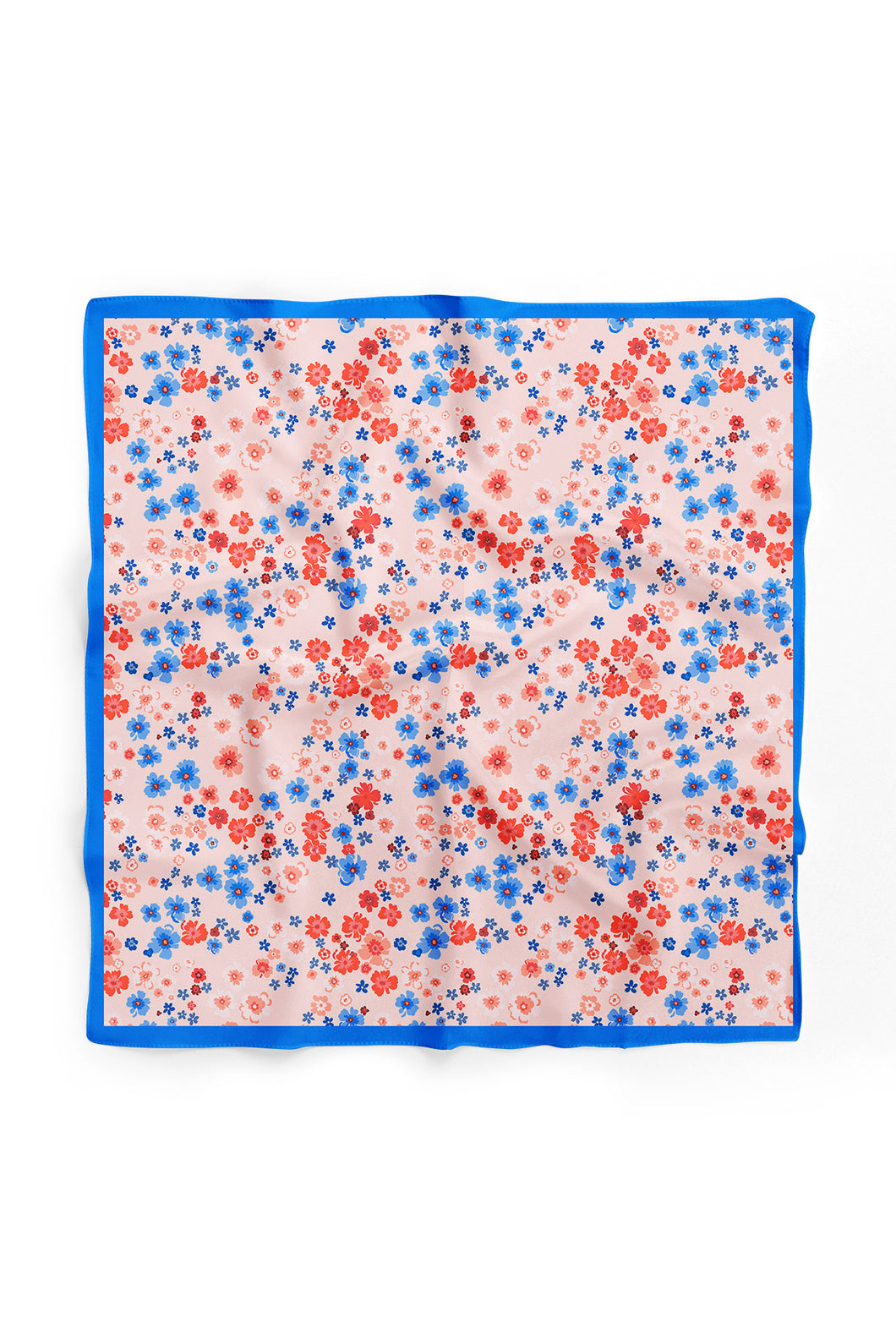 Custom Digital Printed - Turkish Cotton Square Scarf  Floral Scatter
