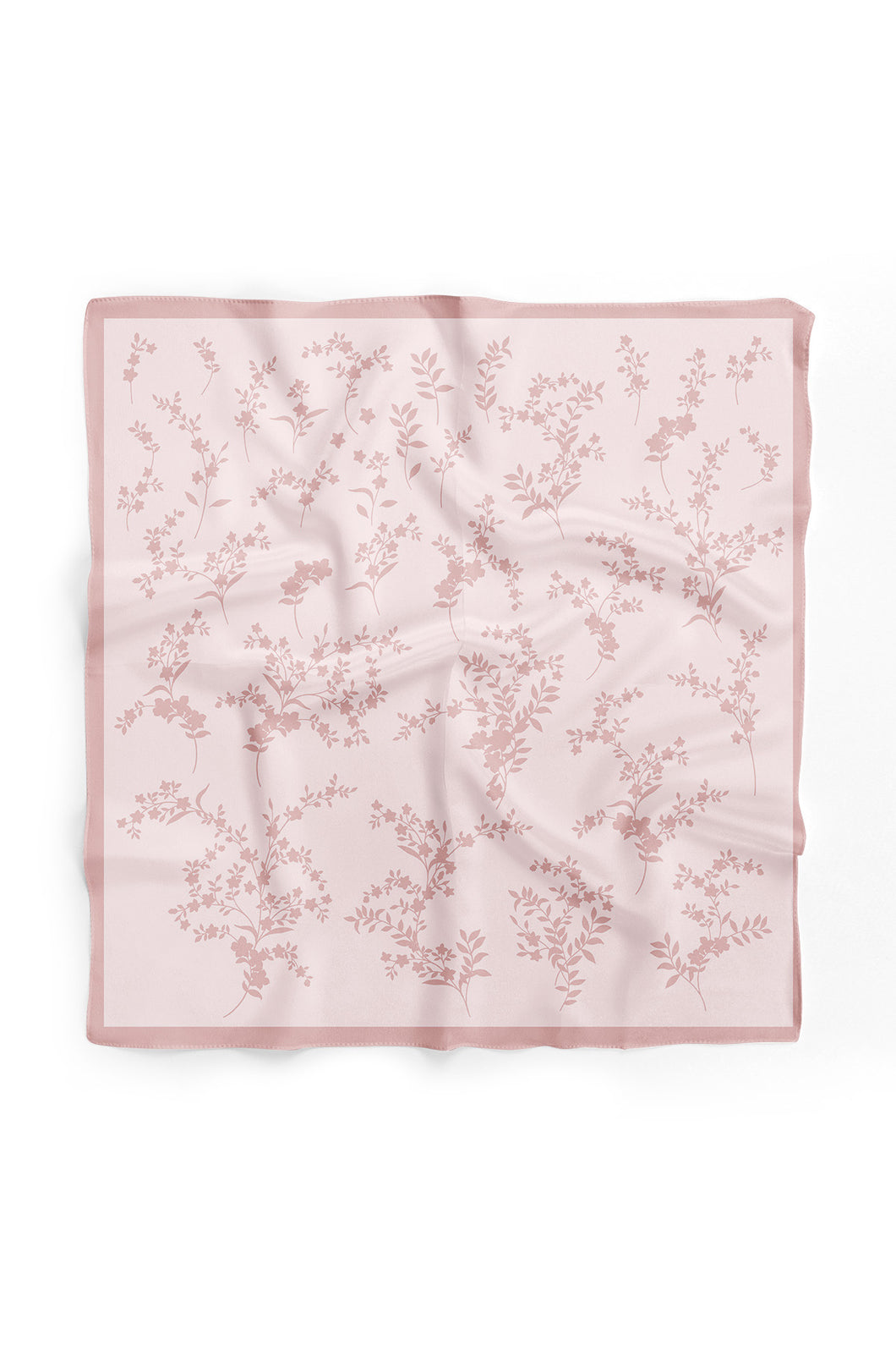 Custom Digital Printed - Turkish Cotton Square Scarf Quartz Foliage