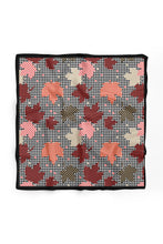 Load image into Gallery viewer, Custom Digital Printed - Turkish Cotton Square Scarf - Houndstooth Leaves
