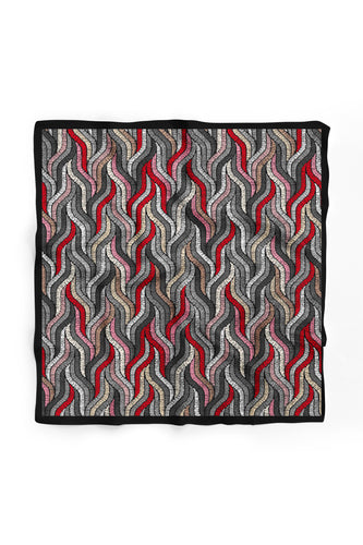 Custom Digital Printed - Turkish Cotton Square Scarf - Grey Roots