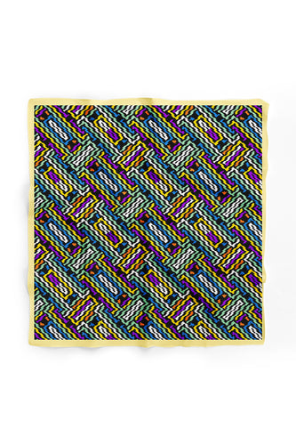 Custom Digital Printed - Turkish Cotton Square Scarf - Retro Bold