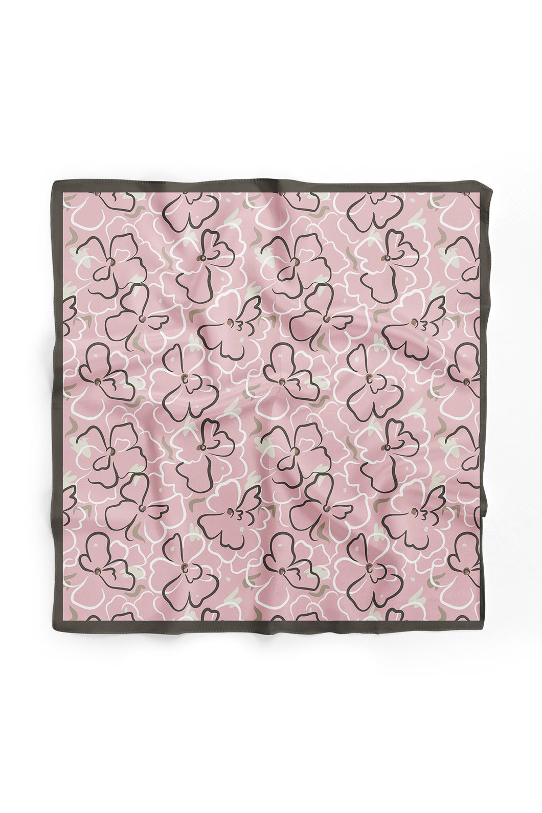 Custom Digital Printed - Turkish Cotton Square Scarf - Pretty in Pink