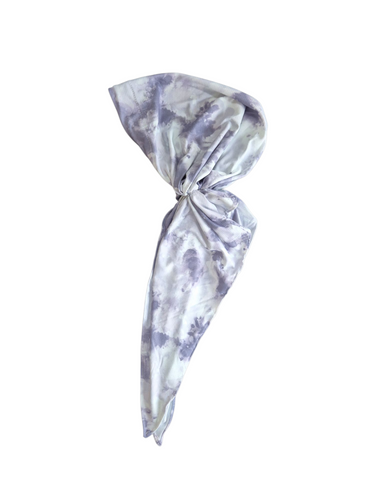 Up in the Clouds Grey - Custom Digital Printed - Dri Fit Long-tail Pretied