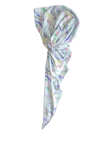 Watercolours - Custom Digital Printed - Dri Fit Long-tail Pretied