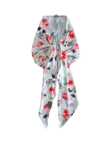 Rose Garden - Custom Digital Printed - Dri Fit Long-tail Pretied