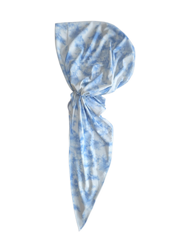 Up in the Clouds Blue - Custom Digital Printed - Dri Fit Long-tail Pretied