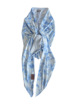 Load image into Gallery viewer, Up in the Clouds Blue - Custom Digital Printed - Dri Fit Long-tail Pretied