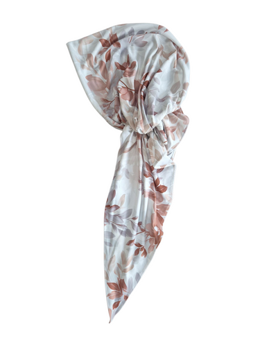 Tan Leaves - Custom Digital Printed - Dri Fit Long-tail Pretied