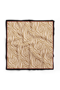 Custom Digital Printed - Turkish Cotton - Tan Zebra