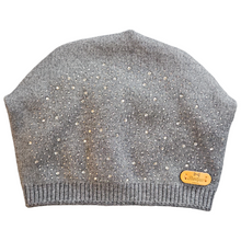 Load image into Gallery viewer, Wool Blend Full Front Crystal Beanie