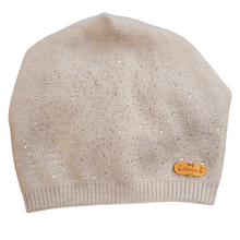 Load image into Gallery viewer, Wool Blend Full Front Crystal Beanie