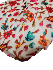 Devore Velvet Blossom  - Short tail Pretied Bandanna