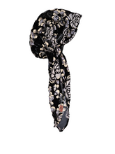 Load image into Gallery viewer, Devore Velvet Floral  - Long tail Pretied Bandanna