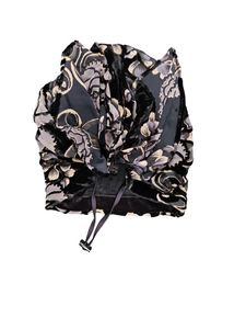 Devore Velvet Floral  - Short tail Pretied Bandanna