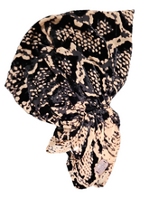 Load image into Gallery viewer, Devore Velvet Snakeskin  - Short tail Pretied Bandanna