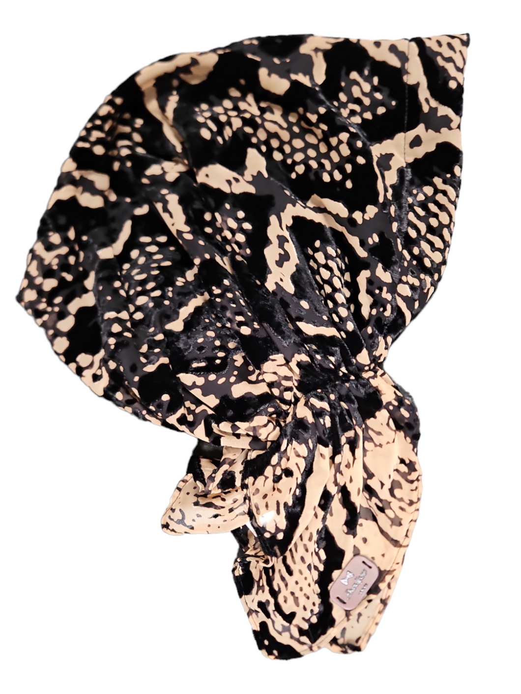 Devore Velvet Snakeskin  - Short tail Pretied Bandanna